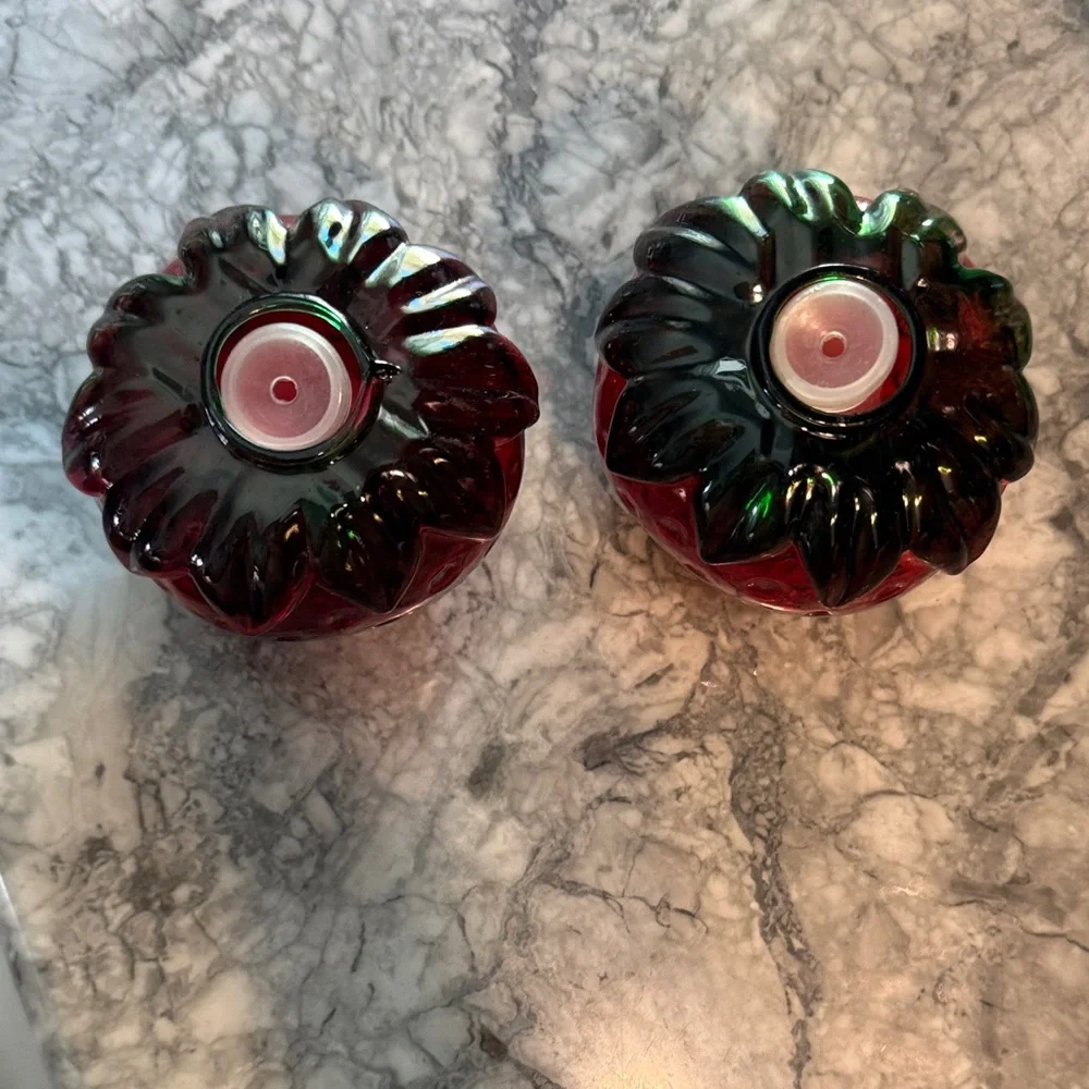 Strawberry Glass Mini Vases (Pair) - Picture 2 of 3